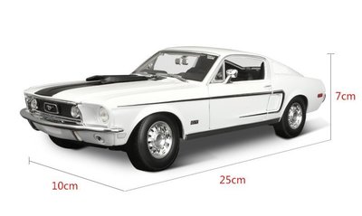 1968福特 Ford mustang 白色 FF6631167 1:18 合金車 模型 預購 阿米格Amigo