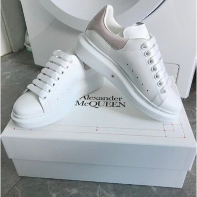 Alexander McQueen 裸粉色 麂皮後尾 白鞋 / 厚底鞋 尺寸齊全 超美