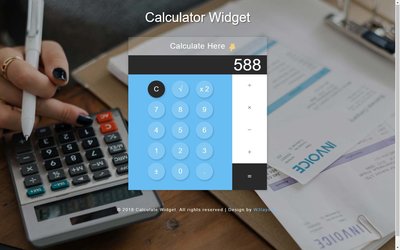 Calculator Widget 響應式網頁模板、HTML5+CSS3、網頁設計  #04064