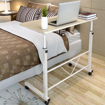 (限宅)曼斯菲爾 電腦桌 60x40cm 升降電腦桌 書桌 可移動 懶人桌 床邊桌【AM130】