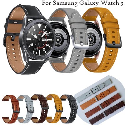 三星 Galaxy Watch 錶帶 3 45mm 原裝 22mm 真皮錶帶腕帶運動手鍊, 適用於 Galaxy Wat