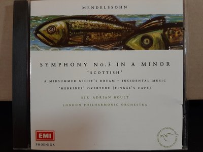 Boult,Mendelssohn-Sym No.3"Scottish" etc鮑爾特指揮倫敦愛樂，演繹孟德爾頌第三"蘇格蘭"交響曲，仲夏夜之夢，芬格爾岩洞序曲