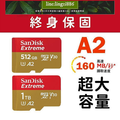 【現貨】記憶卡 高速記憶卡 SanDisk Extreme  512G 1T 1024G  SD記憶卡 A1 A2