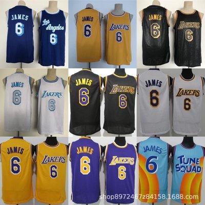 現貨NBA球衣 新賽季湖人隊6號詹姆斯 刺繡籃球球衣