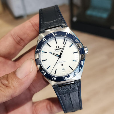 【個人藏錶】 OMEGA 歐米茄 新款星座 藍白配色 41mm 2023年 台南二手錶