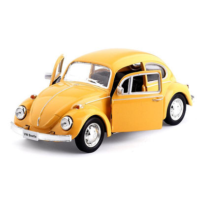 1:36大眾1967甲殼蟲BEETLE合金小汽車模型玩具跑車
