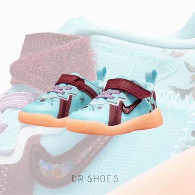 【Dr.Shoes 】Nike Lebron XVIII Low PS 18 藍酒紅 花卉 小童鞋 DN4175-400
