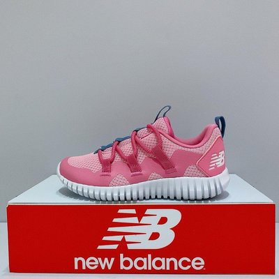 New Balance 中童 粉色 舒適 透氣 免綁鞋帶 寬楦 運動 休閒鞋 PTPGRVLL