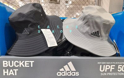 全新正品 Adidas 防曬遮陽帽 漁夫帽 休閒帽 UPF 50 ( 灰) COSTCO好市多代購
