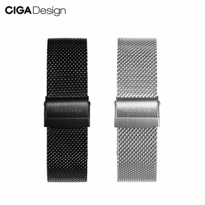 CIGA Design璽佳機械錶22mm原裝金屬精鋼編織網錶帶
