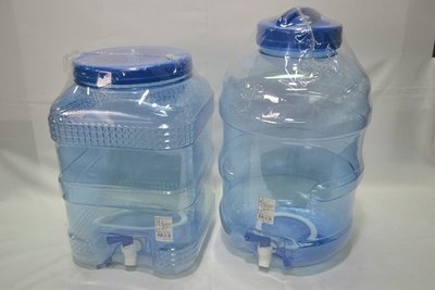 m朋品心m台灣製造 晶美20公升 圓桶形方桶形礦泉飲水桶 PET桶透明給水衛生可靠