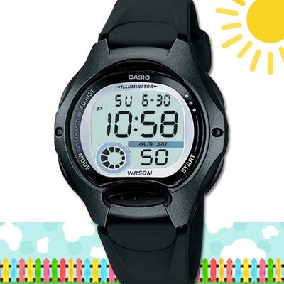 CASIO 時計屋 卡西歐手錶 LW-200-1B 數字錶 兒童錶 球面玻璃 保固 附發票
