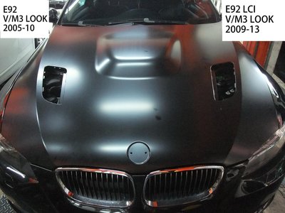《傲美國際》BMW 寶馬 E92 / E92 LCI 改 GT/ M3 LOOK 鐵製 引擎蓋