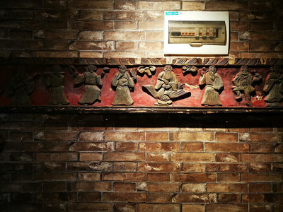 八仙老木雕，長206cm高28cm，厚度，3.2cm，純手工18029