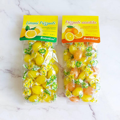 義大利 Limoni Frizzanti 檸檬糖/橘子糖 檸檬風味糖/橘子檸檬風味糖