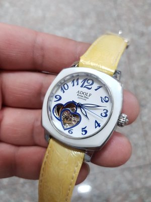 ＜行走順暢＞陶瓷圈☆藍寶石鏡面☆亮晶晶 RD 羅梵迪諾 高級 機械錶 錶帶老化 便宜賣☆D01