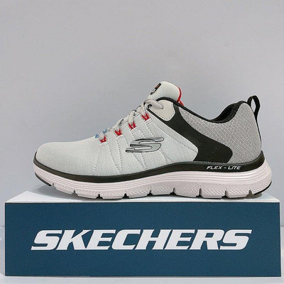 SKECHERS FLEX ADVANTAGE 4.0 男生 灰色 舒適 寬楦 運動 慢跑鞋 232227WGYBK