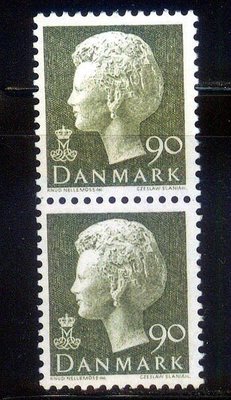 丹麥1970『丹麥女王瑪格麗特二世』雕刻版新票