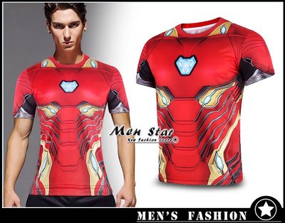 【Men Star】免運費 復仇者聯盟3 最新鋼鐵人 反應爐 衣服 avengers3 短袖T桖 媲美 kappa qu