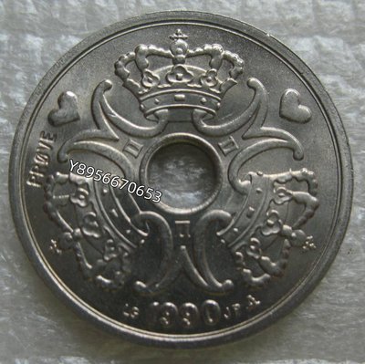 丹麥1990年2克朗銅鎳幣全新品相 PROVE版樣幣 非常少見紀念鈔 硬幣 收藏幣【5號收藏】
