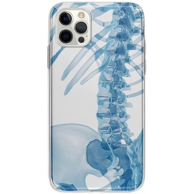 個性藍色嵴梁骨適用iPhone13Pro/14/XSmax/12pro蘋果12/XR手機殼  滿599免運