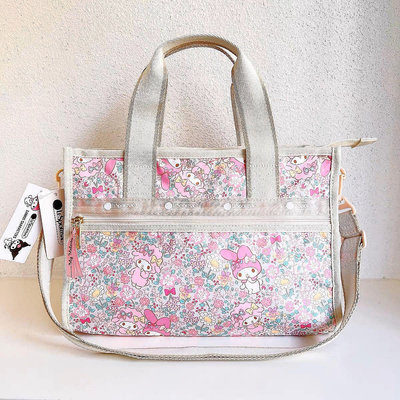 新款熱銷 Lesportsac melody 美樂蒂 3545 輕量手提肩背斜背包 多夾層 大容量 旅行 降落傘防水材質 限量