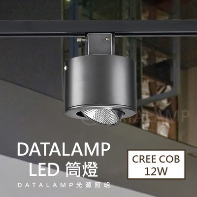 ❀333科技照明❀(H4969C)附CREE COB-12W另有白框 演色性RA≧90鋁材 可調角度LED軌道筒燈