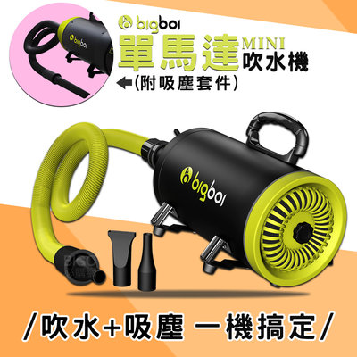 寵物清潔 bigboi『單馬達MINI吹水機 (附吸塵配件)』 吹風機 吹水機 單馬達吹風機 吹水吸塵兩用 吸塵器