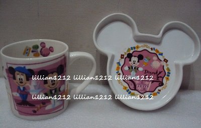 日本東京迪士尼disney限定2008米奇米妮25週年咖啡杯茶杯馬克杯 點心盤蛋糕盤組