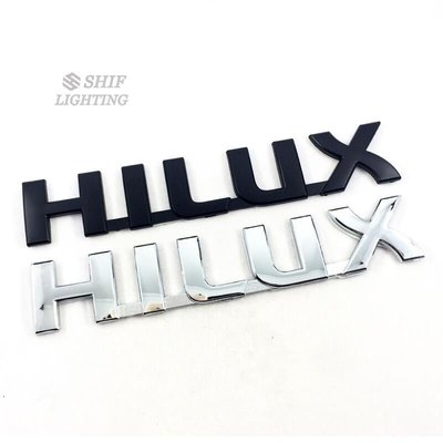 1 X Abs 鉻 Hilux 徽標字母汽車後備箱裝飾貼紙徽章貼花更換, 用於豐田