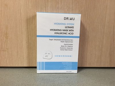 [任3免運] DR. WU 玻尿酸保濕微導面膜 3片/盒裝 (2021/3), 特惠190