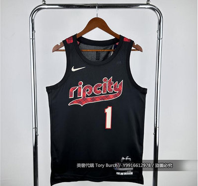 現貨新款 24賽季 拓荒者 城市版 1號 西蒙斯2號 艾頓透氣速幹NBA球衣 籃球衣 運動背心