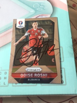 TOP球星卡藏館·羅希筆簽名球星卡，prizm2016歐洲杯阿爾巴尼亞