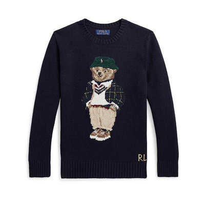 【針織衫】【保暖】【時尚】🐻 男青年Polo Bear 2024年新漁夫帽 泰迪熊 棉質毛衣