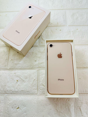 （貳）蘋果二手 iphone8 64G 玫瑰金 單機 功能正常 指紋正常  外觀9成新 自取面交