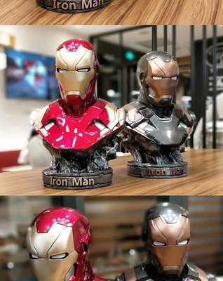 清倉 【Avengers】 鋼鐵人 模型 MK46 雕像 復仇者聯盟4 漫威動漫影視周邊大擺件 1比2 36CM 胸像