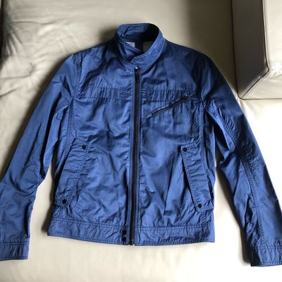 [品味人生2]保證正品Hugo Boss  藍色  騎士造型   風衣 外套  夾克  size 48