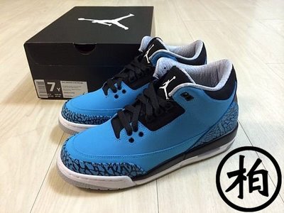 【柏】台灣公司貨 AIR JORDAN 3 RETRO POWDER BLUE GS AJ3 3代 藍麂皮 爆裂紋 女鞋 398614-406