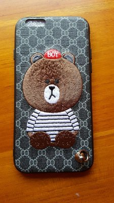 Apple 刺繡 小熊 手機套 手機保護套 手機保護殼 iphone6 iphone6s 愛瘋