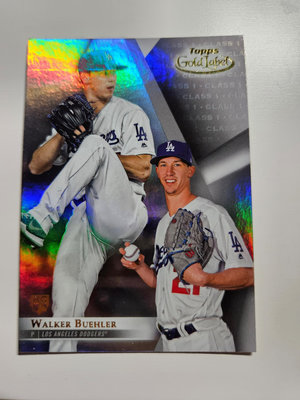 2018 Topps Gold Label Baseball Walker Buehler RC 印刷線瑕疵如圖