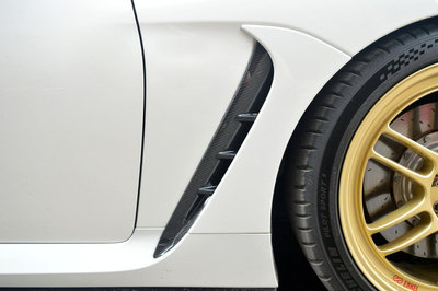 汽車配件 汽車尾翼 適用于新款斯巴魯BRZ 豐田GR86干碳纖維側風口 葉子板翼子板風口