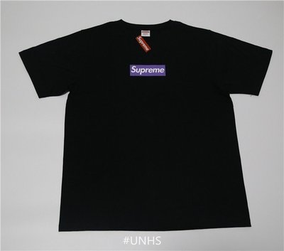 正品SUPREME BOX SET purple 紫色logo短袖T恤