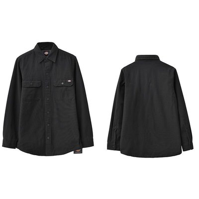100％原廠 美版Dickies 迪克斯棉工裝襯衫飛行教練夾克男黑色春季薄款外套