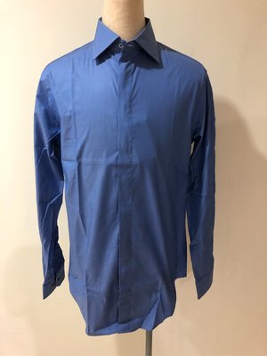 全新GIORGIO ARMANI 藍色襯衫39號（結束營業。開倉甩賣）