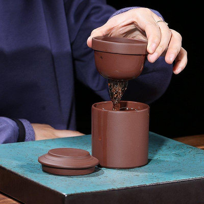 茶藝師 紫砂杯女士款小號男士泡茶杯茶水分離帶蓋內膽過濾辦公室陶瓷杯子