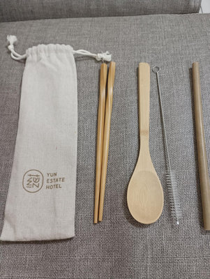 木頭環保餐具組  💃(湯匙+筷子+吸管+清潔刷+收納袋) 露營餐具 木頭筷子 天然木 環保餐具
