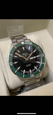 BALL 波爾錶 Rodamaster 不鏽鋼 自動上鍊 綠色陶瓷錶圈 未使用品 盒單齊全 43MM