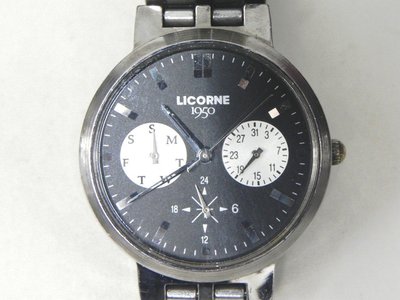 三眼錶 [LICORNE L564M] LICORNE 力抗錶 時尚手錶 三眼多功能男錶