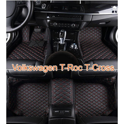 適用福斯VW T-Roc T-Cross腳踏墊 專用全包圍皮革Volkswagen troc tcross踏墊
