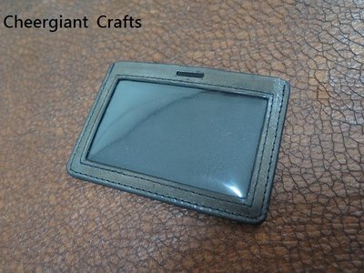 巧將皮件灰咖啡識別証皮套 Cheergiant Crafts Identification card holster